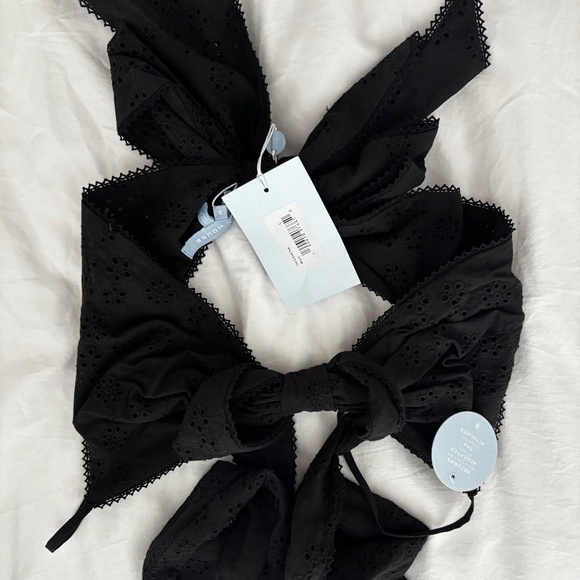 NWT Hill House Celine Eyelet Top Black - Picture 2 of 2